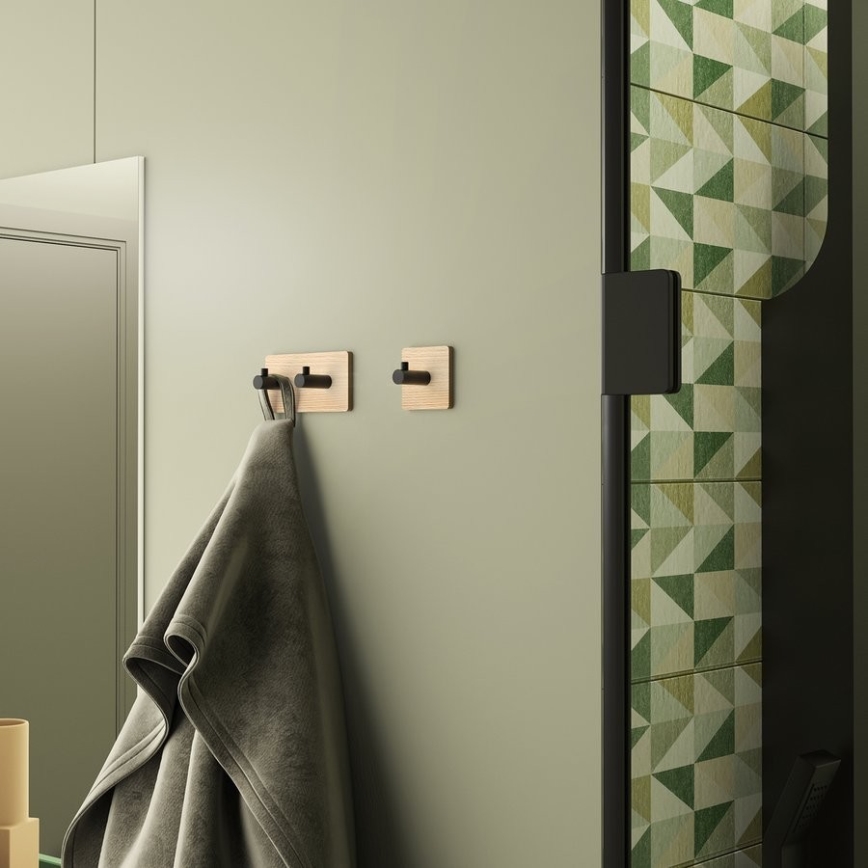 Gedy - Itseliimautuva pyyhekuivain HIMALAYA musta/bambu