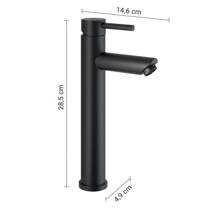 Gedy - Pesuallashana ALTO HIGH 28,5 cm mattamusta