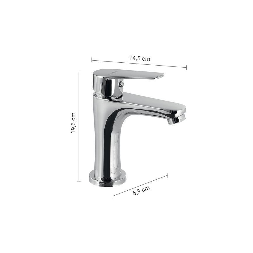 Gedy - Pesuallashana COMO 19,6 cm, kiiltävä kromi
