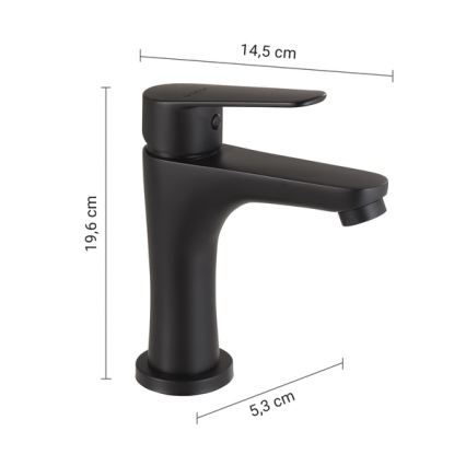 Gedy - Pesuallashana COMO 19,6 cm mattamusta
