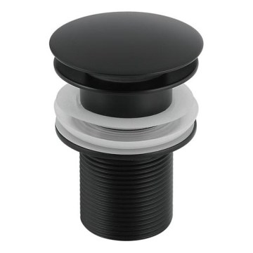 Gedy - Pesualtaan CLICK-CLACK-viemäri, halkaisija 6,6 cm, mattamusta