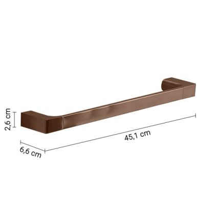 Gedy - PIRENEI seinälle asennettava pyyheteline 45 cm, pronssi