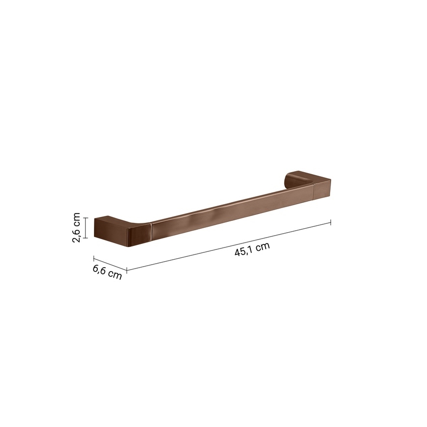 Gedy - PIRENEI seinälle asennettava pyyheteline 45 cm, pronssi