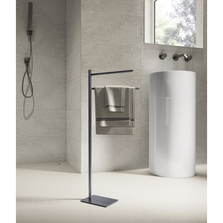 Gedy - Pyyheteline TRILLY 83,5 cm metallinhohtoinen harmaa