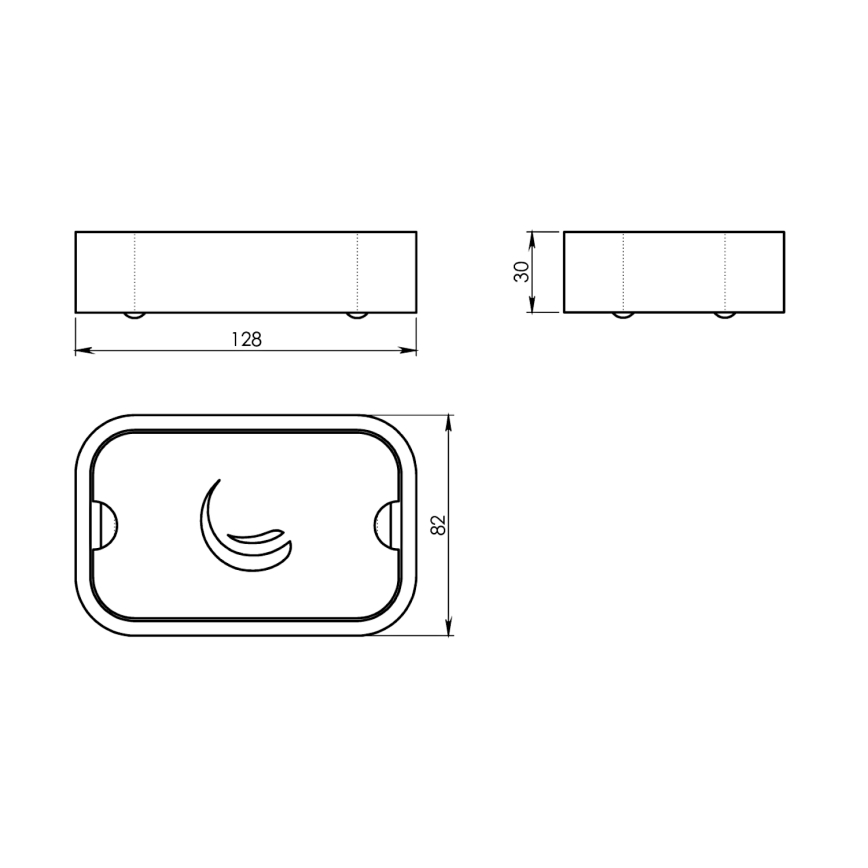 Gedy - Saippua-alusta NINFEA valkoinen/bambu