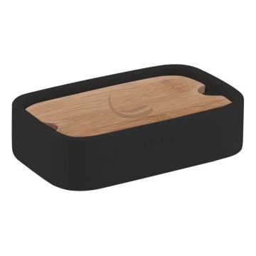 Gedy - Saippuakuppi NINFEA musta/bambu