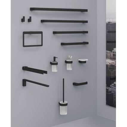 Gedy - Seinään asennettava pyyheripustin PIRENEI 6,6x41 cm mattamusta