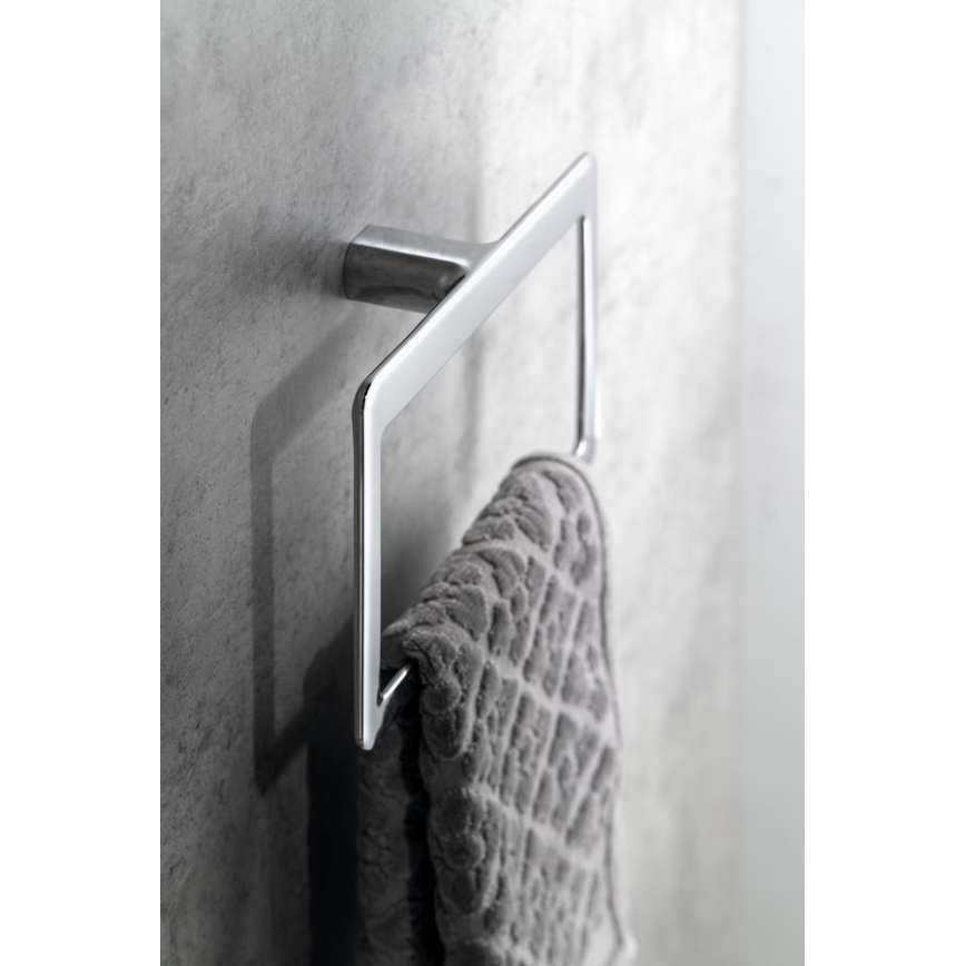 Gedy - seinään asennettava pyyheteline PIRENEI 15x23 cm kiiltävä kromi