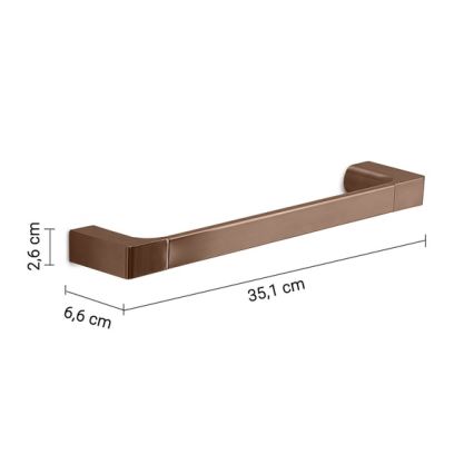 Gedy - Seinään kiinnitettävä pyyheripustin PIRENEI 35 cm pronssinvärinen