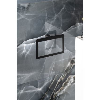 Gedy - Seinään kiinnitettävä pyyheteline PIRENEI 15x23 cm mattamusta