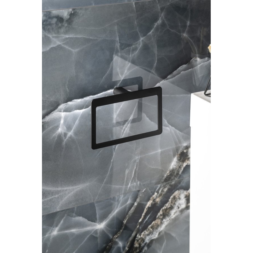 Gedy - Seinään kiinnitettävä pyyheteline PIRENEI 15x23 cm mattamusta