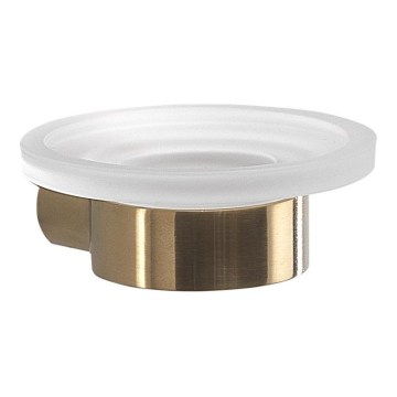 Gedy - Seinään kiinnitettävä saippuateline PIRENEI maitolasia/mattakulta