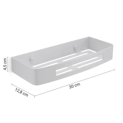 Gedy - Seinäkiinnitteinen suihkuhylly SMART 30x12,8 cm valkoinen