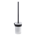 Gedy - Seinälle kiinnitettävä wc-harja PIRENEI matta musta/lasi satiini