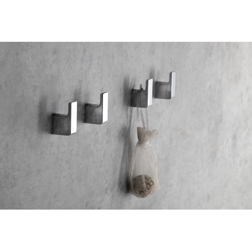 Gedy - SETTI 2x Seinäkoukku PIRENEI kiiltävä kromi