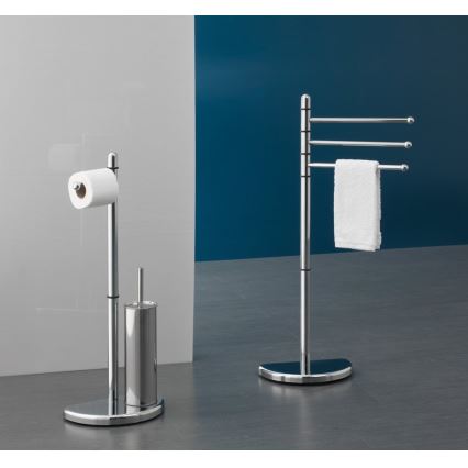 Gedy - WC-paperi ja wc-harjan pidike HIBISCUS kiiltävä kromi