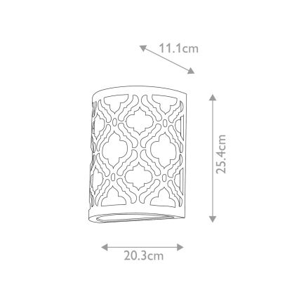 Gilded Nola - Seinävalaisin ARABELLA 1xE27/60W/230V