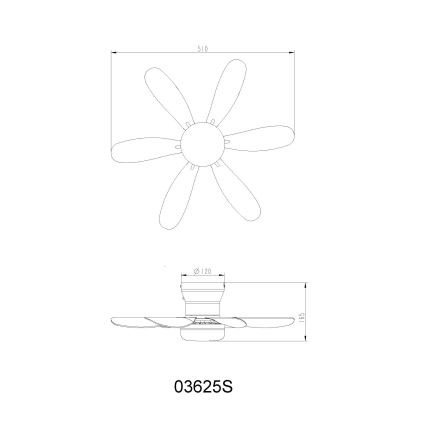 Globo - himmennettävä LED-kattotuuletin LED/5W/230V 2700-6500K musta + kaukosäädin