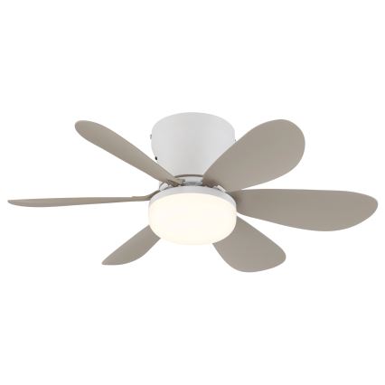 Globo - Himennettävä LED-kattotuuletin LED/5W/230V 2700-6500K beige + kauko-ohjain