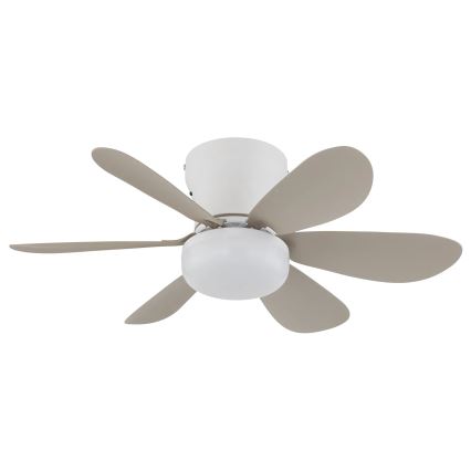 Globo - Himennettävä LED-kattotuuletin LED/5W/230V 2700-6500K beige + kauko-ohjain