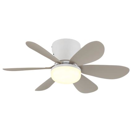 Globo - Himennettävä LED-kattotuuletin LED/5W/230V 2700-6500K beige + kauko-ohjain