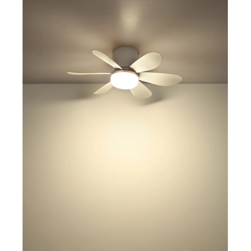Globo - LED-himmennettävä kattotuuletin LED/5W/230V 2700-6500K valkoinen + kaukosäädin