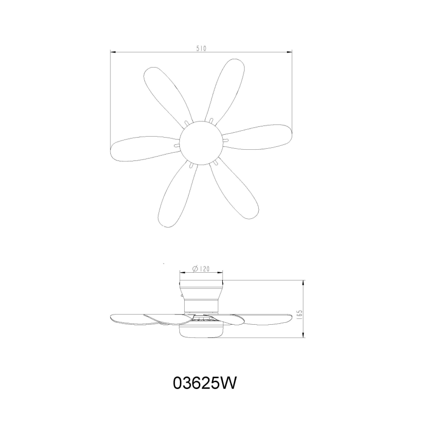 Globo - LED-himmennettävä kattotuuletin LED/5W/230V 2700-6500K valkoinen + kaukosäädin