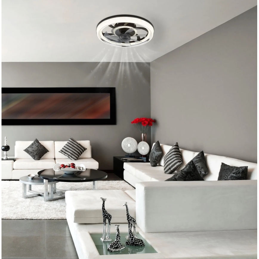 Globo - LED himmennettävä kattotuuletin LED/30W/230V 2700-6000K + kaukosäädin