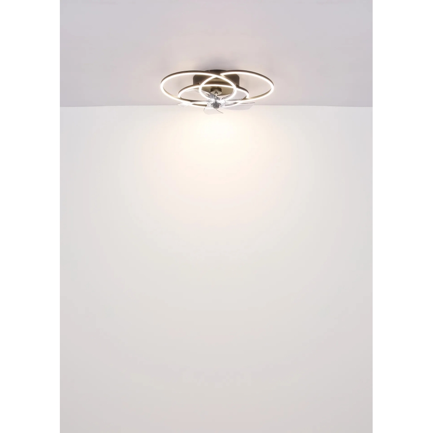 Globo - himmennettävä LED-kattotuuletin LED/40W/230V 3000-6500K musta + kaukosäädin
