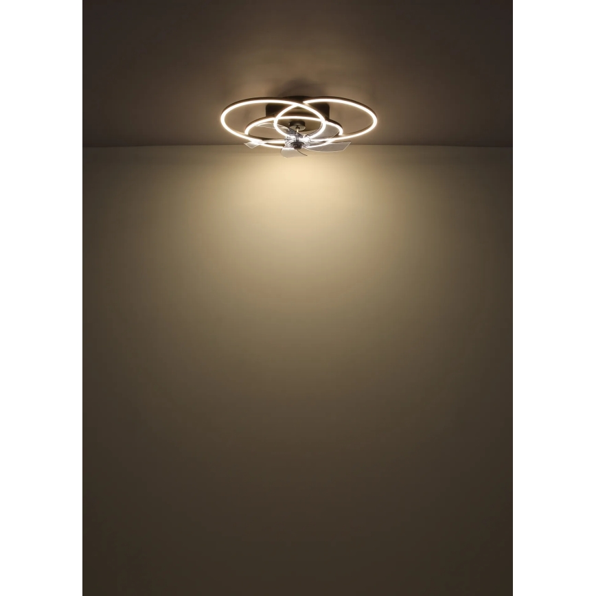 Globo - himmennettävä LED-kattotuuletin LED/40W/230V 3000-6500K musta + kaukosäädin