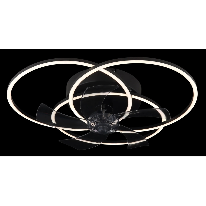 Globo - himmennettävä LED-kattotuuletin LED/40W/230V 3000-6500K musta + kaukosäädin