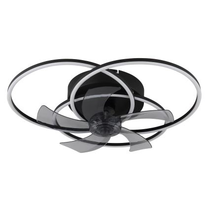 Globo - himmennettävä LED-kattotuuletin LED/40W/230V 3000-6500K musta + kaukosäädin