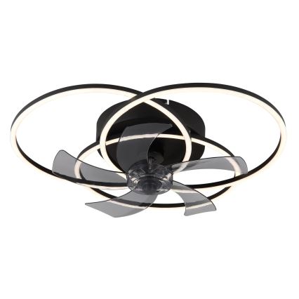 Globo - himmennettävä LED-kattotuuletin LED/40W/230V 3000-6500K musta + kaukosäädin