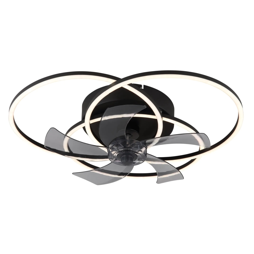 Globo - himmennettävä LED-kattotuuletin LED/40W/230V 3000-6500K musta + kaukosäädin