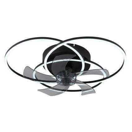 Globo - himmennettävä LED-kattotuuletin LED/40W/230V 3000-6500K musta + kaukosäädin