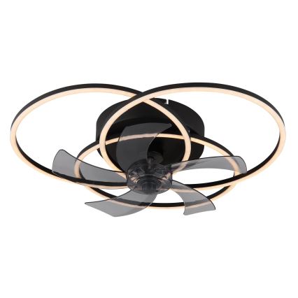 Globo - himmennettävä LED-kattotuuletin LED/40W/230V 3000-6500K musta + kaukosäädin