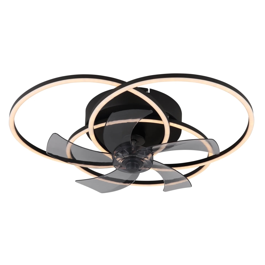 Globo - himmennettävä LED-kattotuuletin LED/40W/230V 3000-6500K musta + kaukosäädin