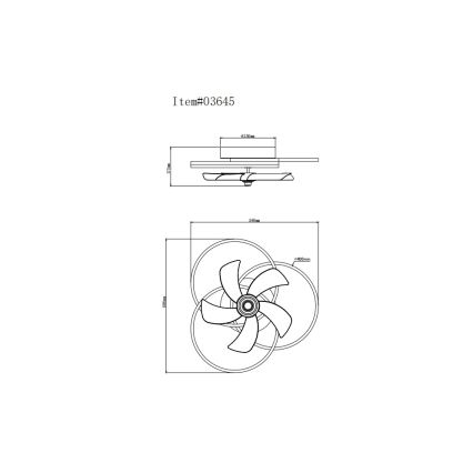 Globo - himmennettävä LED-kattotuuletin LED/40W/230V 3000-6500K musta + kaukosäädin
