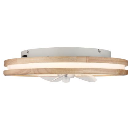 Globo - LED Himmennettävä kattovalaisin tuulettimella LED/30W/230V 2700-6500K ruskea + kauko-ohjaus