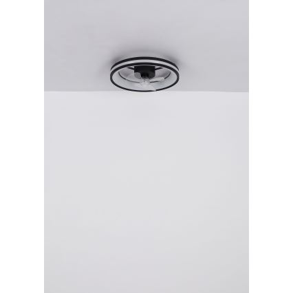 Globo - LED himmennettävä kattovalaisin tuulettimella LED/30W/230V 2700-6500K musta + kaukosäädin