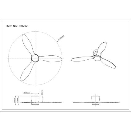 Globo - LED himmennettävä kattotuuletin LED/20W/230V 3000-6500K + kaukosäädin