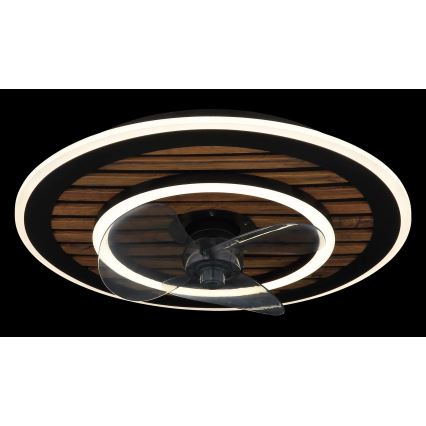 Globo - himmennettävä LED-kattotuuletin LED/36W/230V 2700-6000K musta + kaukosäädin