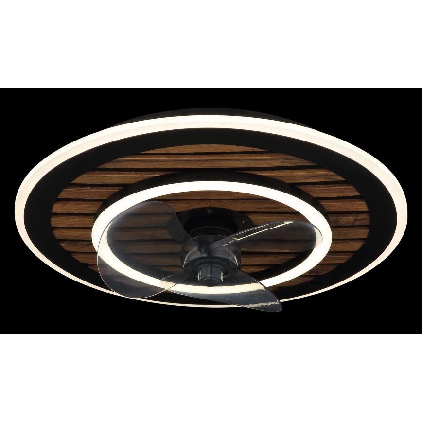 Globo - himmennettävä LED-kattotuuletin LED/36W/230V 2700-6000K musta + kaukosäädin