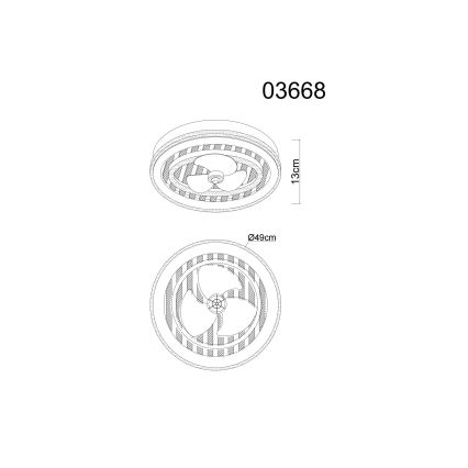 Globo - himmennettävä LED-kattotuuletin LED/36W/230V 2700-6000K musta + kaukosäädin