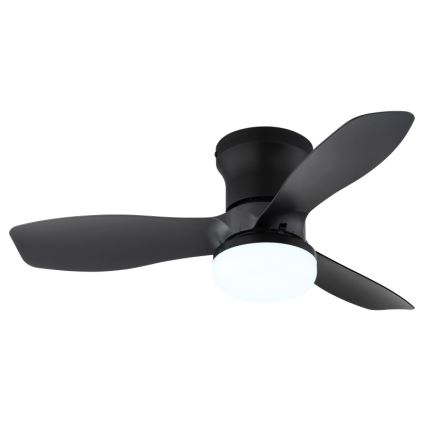 Globo - Himennettävä kattotuuletin LED/15W/230V 2700-6500K musta + kaukosäädin