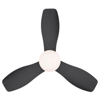 Globo - Himennettävä kattotuuletin LED/15W/230V 2700-6500K musta + kaukosäädin
