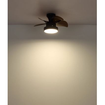 Globo - himmennettävä LED-kattotuuletin LED/22W/230V 3000/4500/6000K ruskea + kaukosäädin