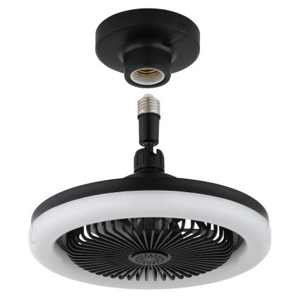 Globo - Himmennettävä LED-kattotuuletin LED/20W/230V 3000-6500K musta + kaukosäädin