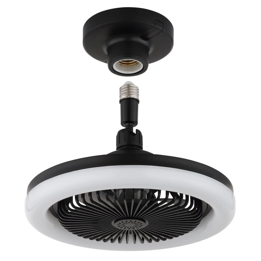 Globo - Himmennettävä LED-kattotuuletin LED/20W/230V 3000-6500K musta + kaukosäädin