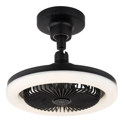 Globo - Himmennettävä LED-kattotuuletin LED/20W/230V 3000-6500K musta + kaukosäädin